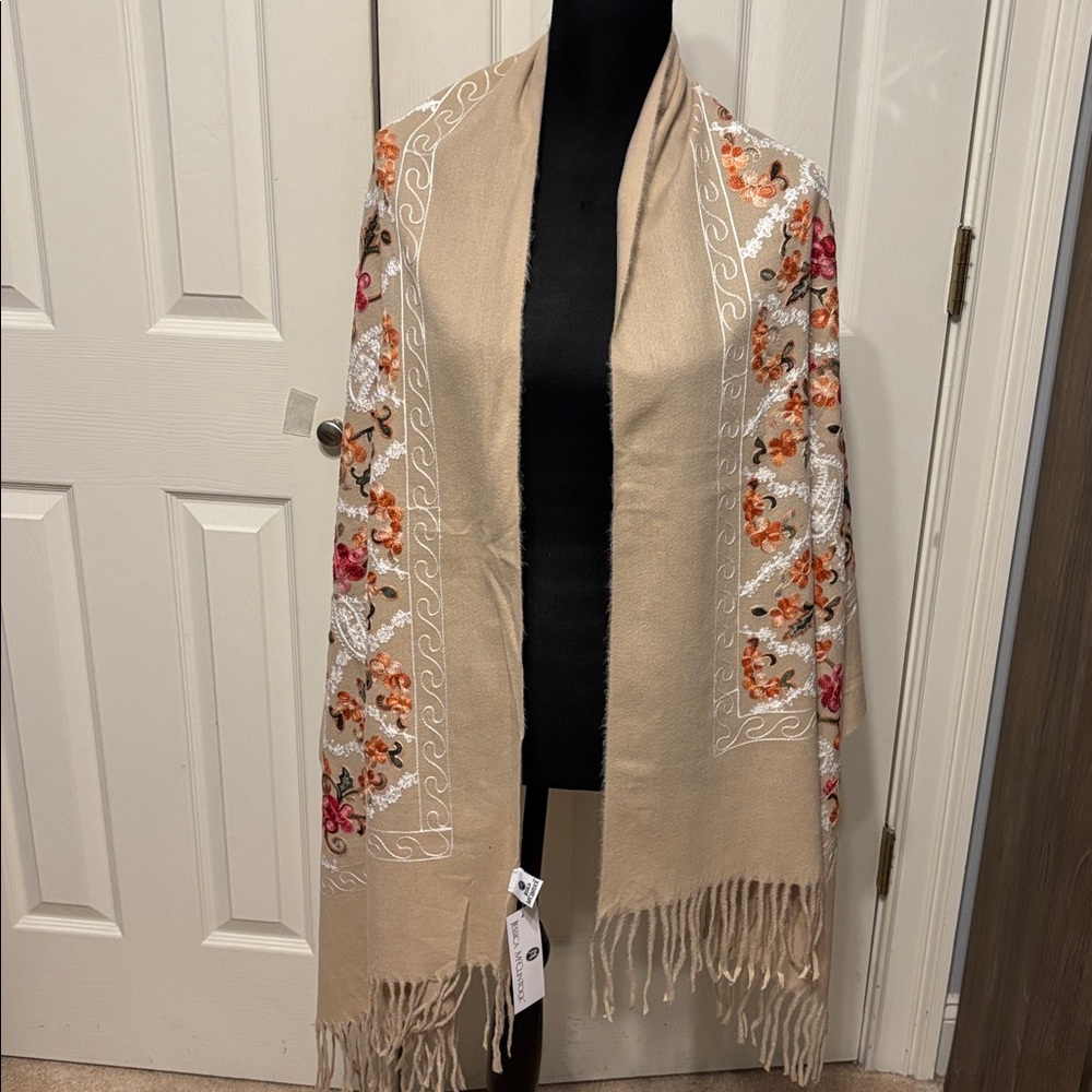 Jessica McClintock Embroidered Shawl